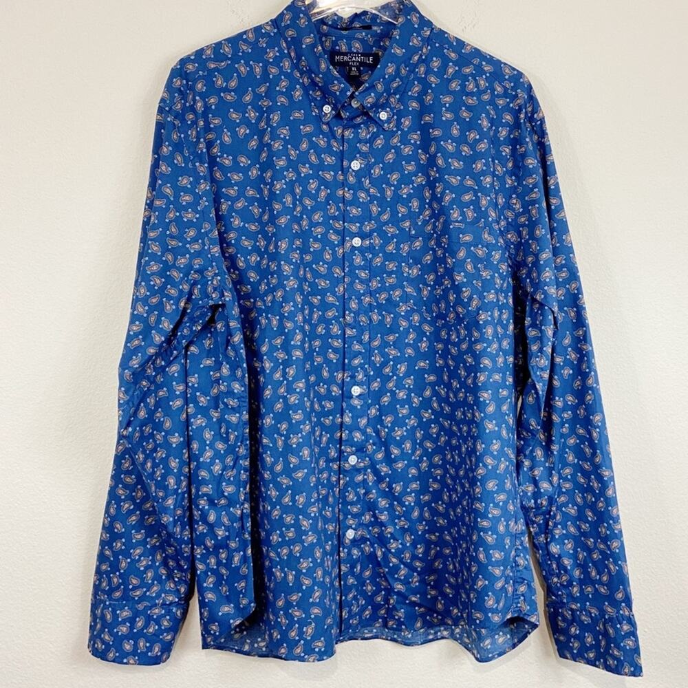 J. Crew Mercantile Flex Paisley Shirt Sz XL